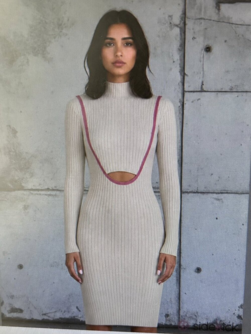 FASHION NOVA Keep Me Satisfied White Midi Sweater Dress